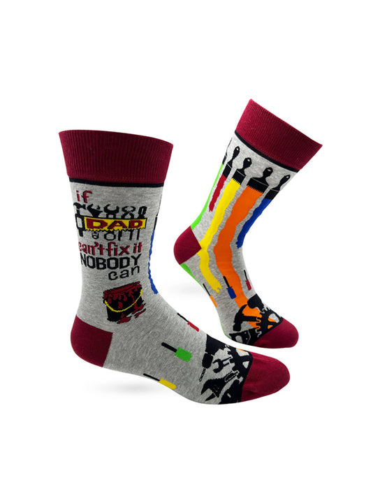 "If Dad Can't Fix it Nobody Can" Chaussettes pour hommes
