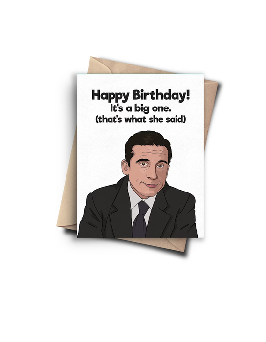 Carte d'anniversaire The Office « Happy Birthday it's A Big One »