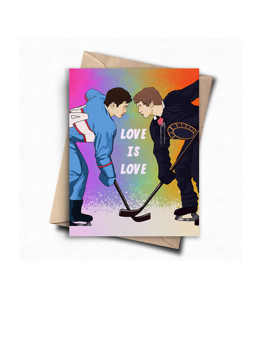 Carte de vœux Heated Rivalry « Love Is Love »