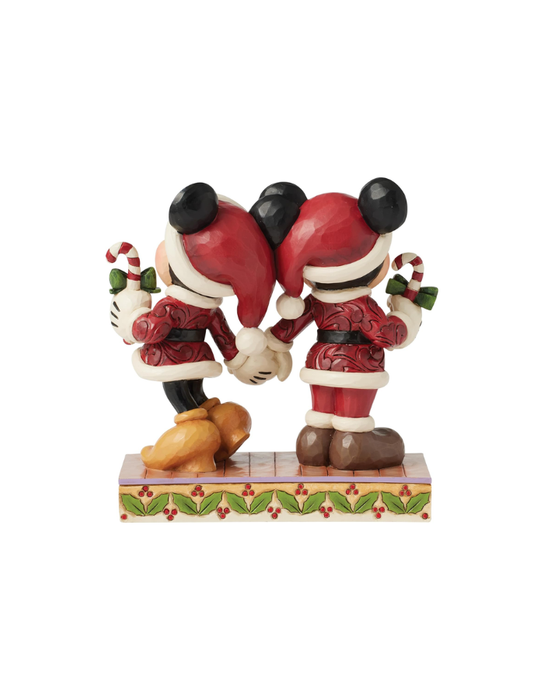 Disney Traditions - Mickey & Minnie "Candy Cane Christmas" Statue