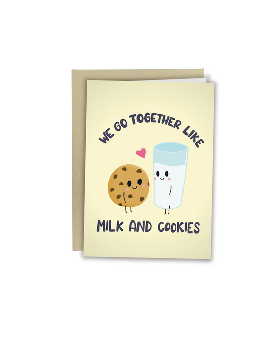 Milk And Cookies Valentine's Card