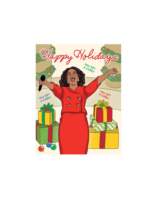 Tu reçois une carte Joyeuses Fêtes (Oprah)