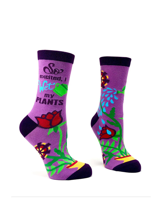 "So Excited, I Wet my Plants" Chaussettes pour femmes