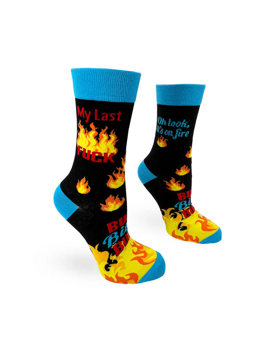 "My Last F**k. Oh Look, it's on Fire" Chaussettes pour femmes