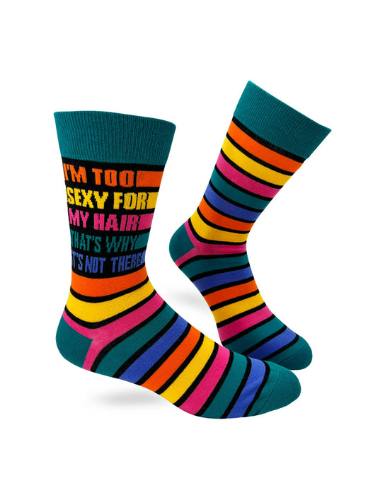 "I'm Too Sexy For My Hair That's Why It's Not There" Chaussettes pour hommes