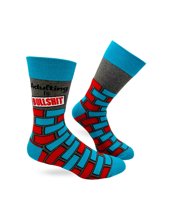 "Adulting is Bullshit" Chaussettes pour hommes