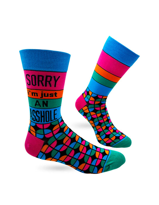"Sorry I'm Just An Asshole" Chaussettes pour hommes