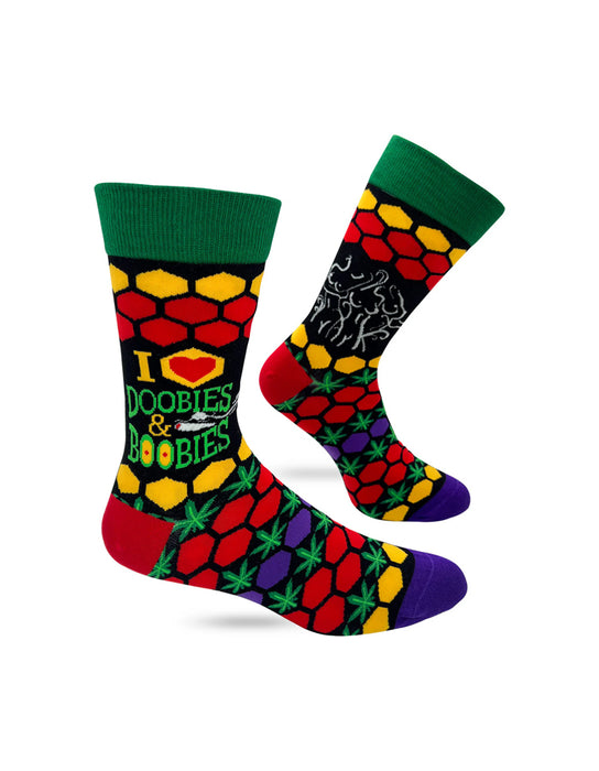 "I Heart Doobies & Boobies" Chaussettes pour hommes