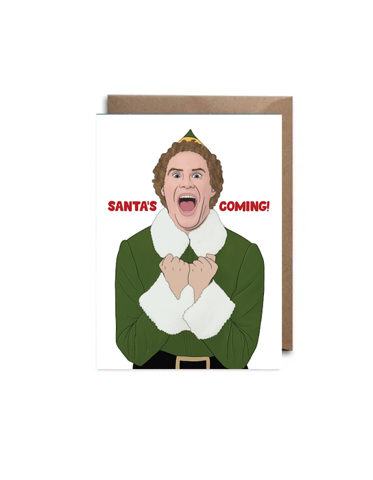 Carte de Noël Elf « Santa's Coming! »