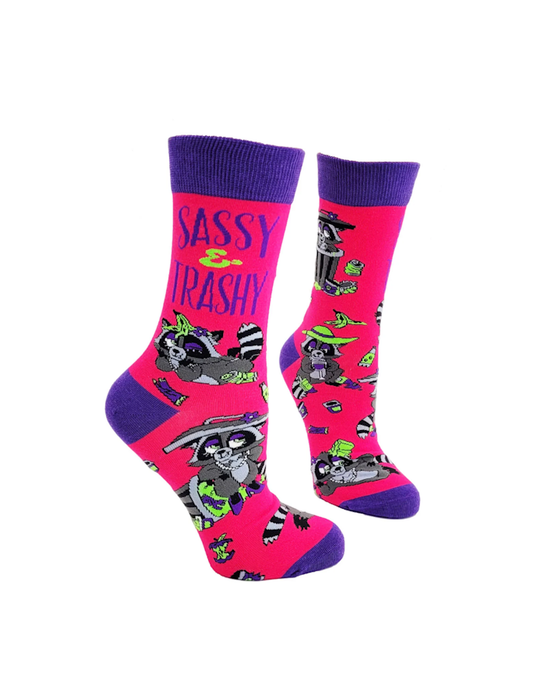 "Sassy and Trashy" Women's Crew Socks