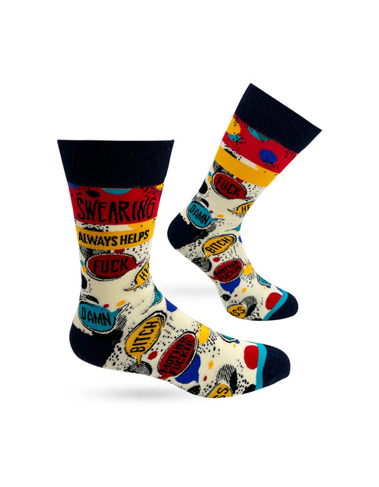 "Swearing Always Helps" Chaussettes pour hommes