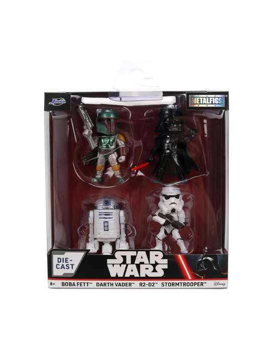 Star Wars - Die-cast de Boba Fett, Darth Vader, R2-D2 et Stormtrooper