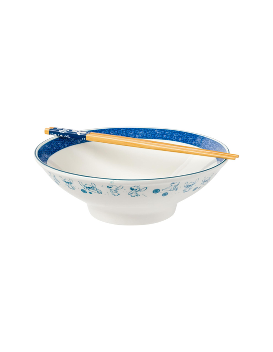 Stitch - Bol à ramen avec baguettes