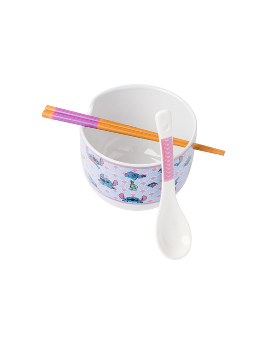 Stitch - Bol à ramen avec baguettes et cuillère