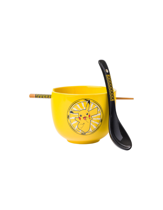 Pikachu - Bol à ramen avec baguettes et cuillère