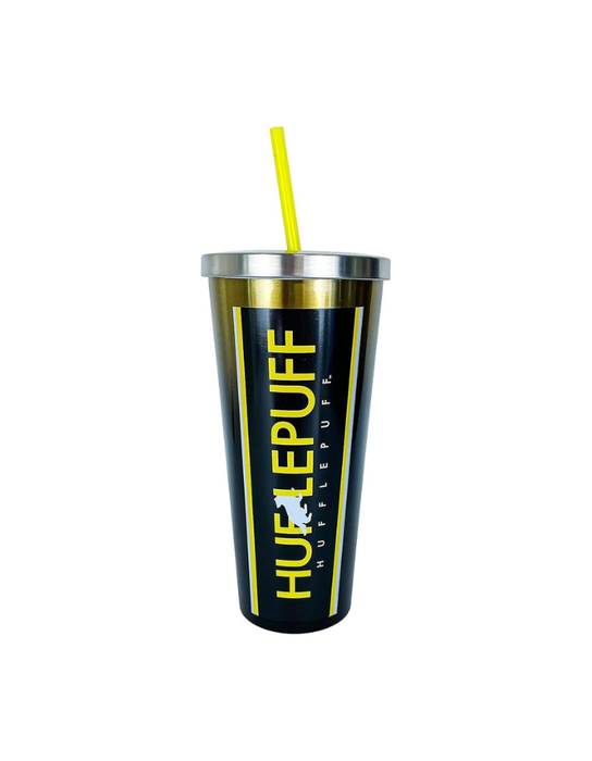 Harry Potter - Gobelet inoxydable Poufsouffle avec paille