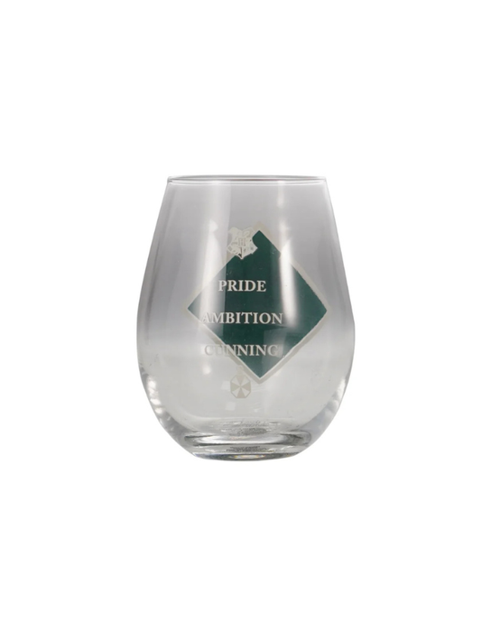 Harry Potter - "Proud Slytherin" Stemless Wine Glass