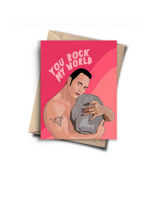 Carte d'amour The Rock « You Rock My World »