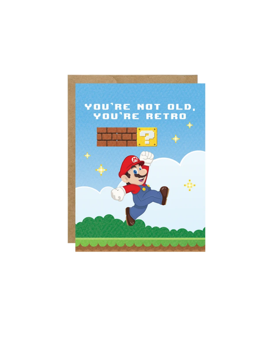 Super Mario: You're Not Old, You're Retro Birthday Card
