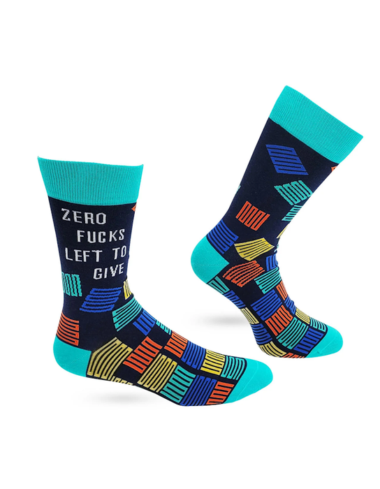 "Zero F*cks Left to Give" Men's Crew Socks