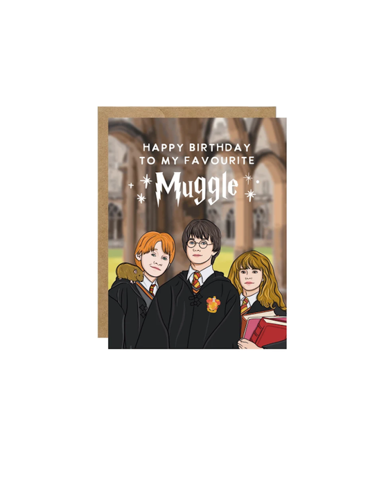 Carte d'anniversaire Harry Potter « Happy Birthday To My Favourite Muggle »
